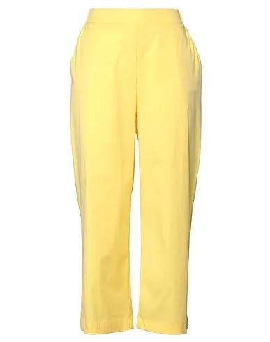 Yellow Poplin Casual pants