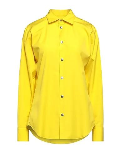 Yellow Poplin Solid color shirts & blouses