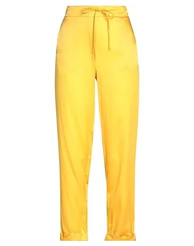 Yellow Satin Casual pants