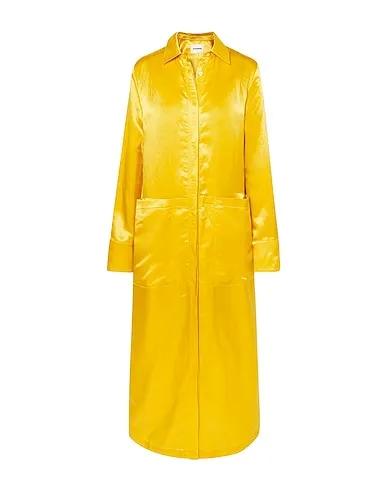 Yellow Satin Midi dress