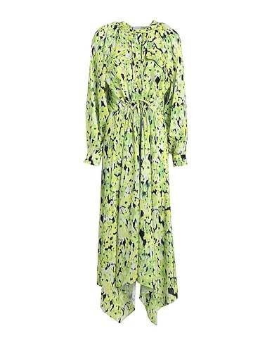 Yellow Satin Midi dress