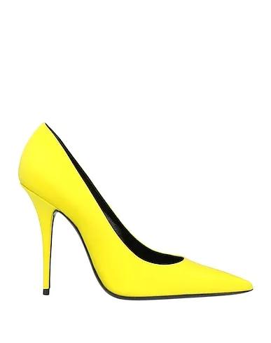 Yellow Satin Pump