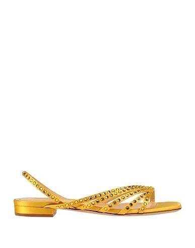 Yellow Satin Sandals