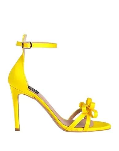 Yellow Satin Sandals