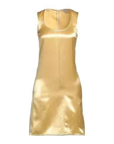 Yellow Satin Short dress