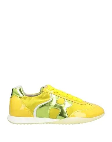 Yellow Satin Sneakers