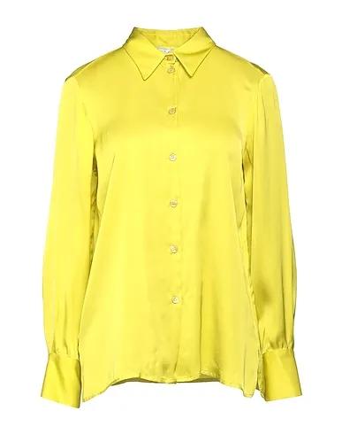 Yellow Satin Solid color shirts & blouses
