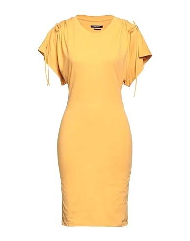 Yellow Sweatshirt Short dress