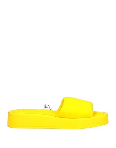 Yellow Synthetic fabric Sandals
