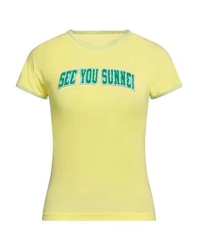 Yellow Synthetic fabric T-shirt