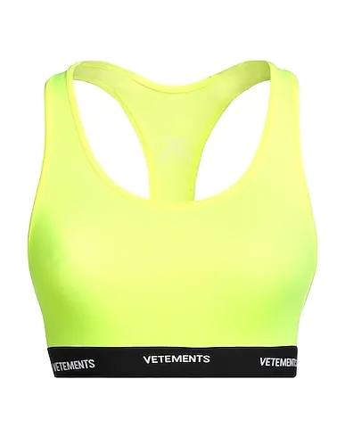 Yellow Synthetic fabric Top