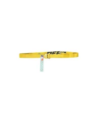 Yellow Techno fabric Fabric belt