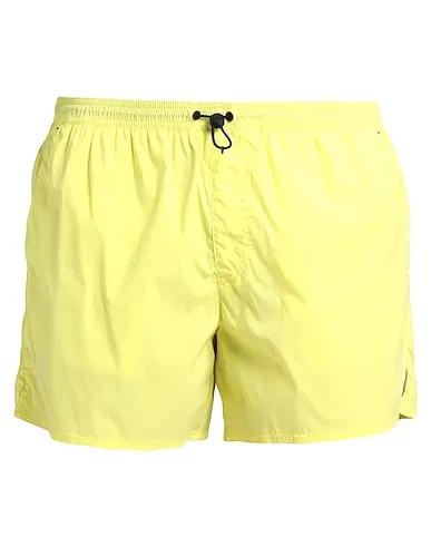 Yellow Techno fabric Swim shorts