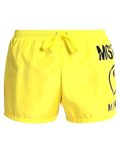 Yellow Techno fabric Swim shorts