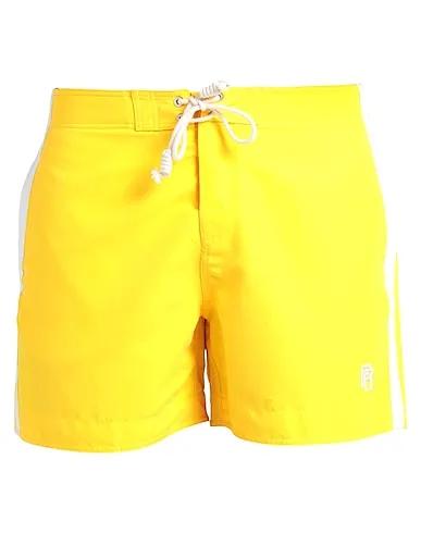 Yellow Techno fabric Swim shorts