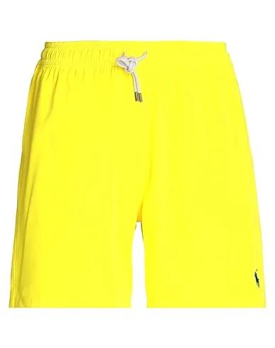 Yellow Techno fabric Swim shorts