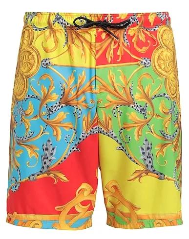Yellow Techno fabric Swim shorts