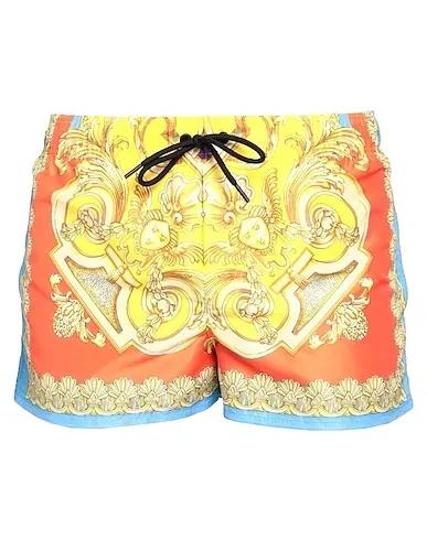 Yellow Techno fabric Swim shorts