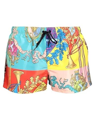 Yellow Techno fabric Swim shorts