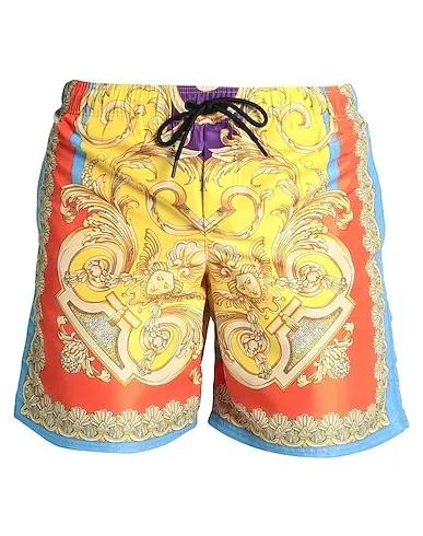 Yellow Techno fabric Swim shorts