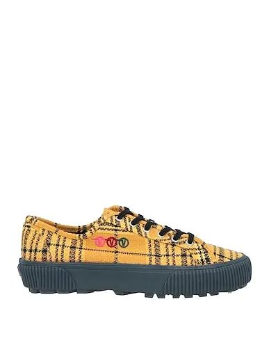 Yellow Tweed Sneakers