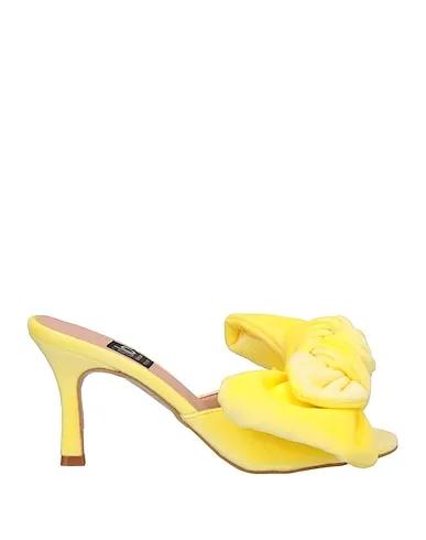 Yellow Velvet Sandals