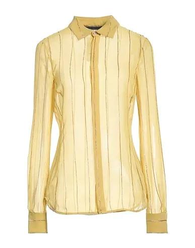 Yellow Velvet Solid color shirts & blouses