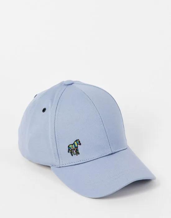 zebra logo baseball cap in light blue