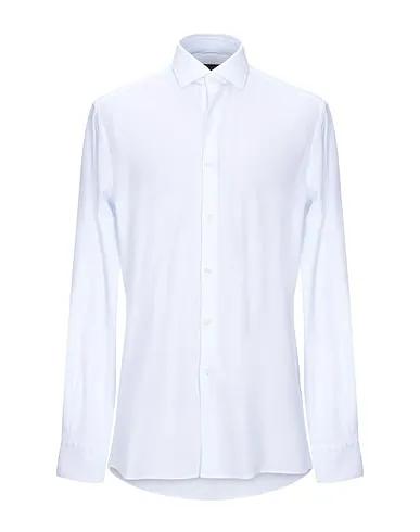 ZEGNA | White Men‘s Solid Color Shirt