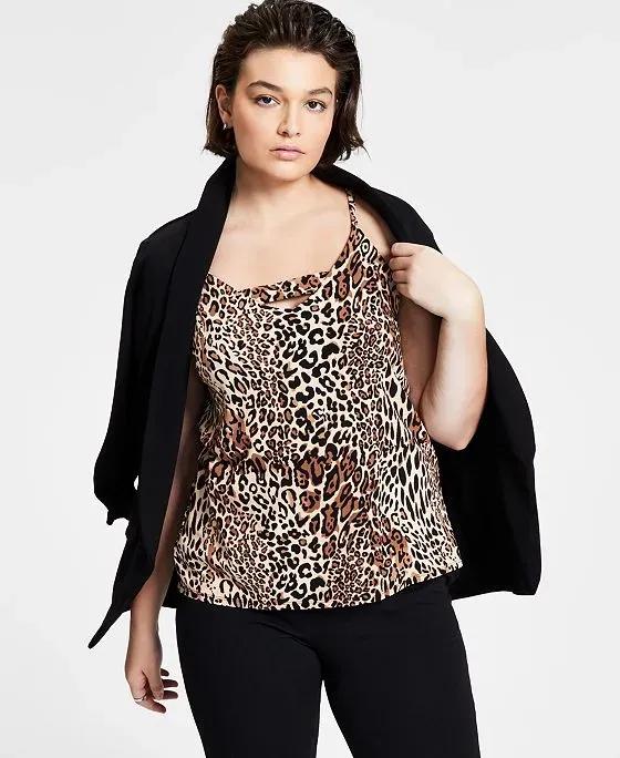 Zip Back Cheetah-Printed Camisole, Regular & Petite, Created for Macy's