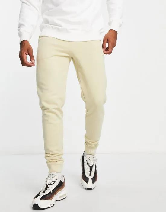 Zumu fleece sweatpants in stone