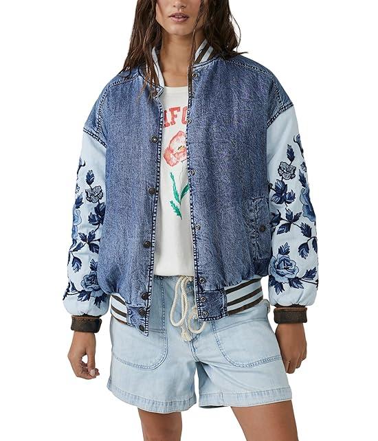 Free People Dip Dye Denim Jacket