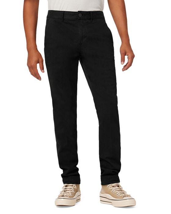 Classic Slim Straight Fit Chino Pants in Black
