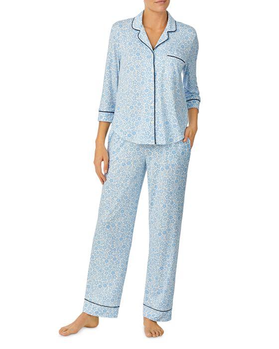 Three Quarter Sleeve Printed Pajama Set