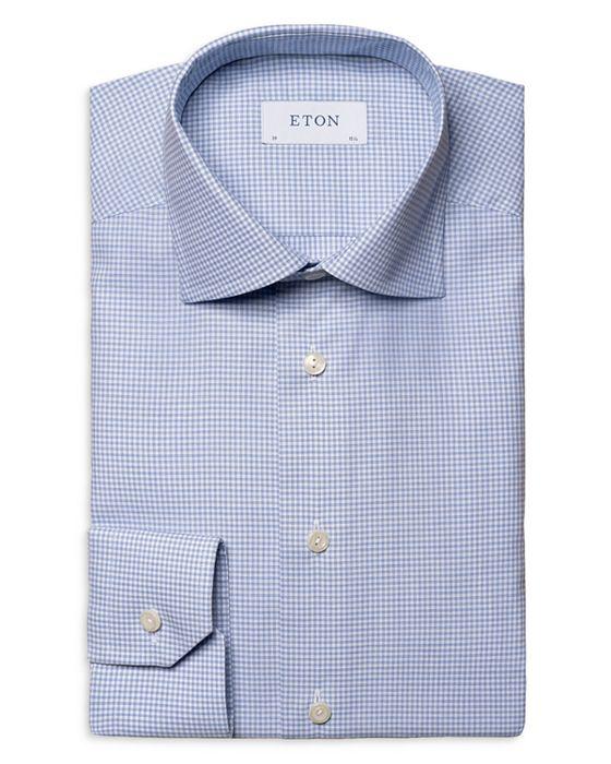 Contemporary Fit Micro Check Twill Shirt