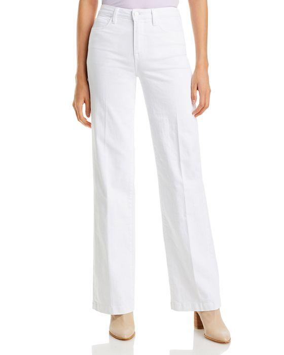 Clayton High Rise Wide Leg Jeans in Blanc