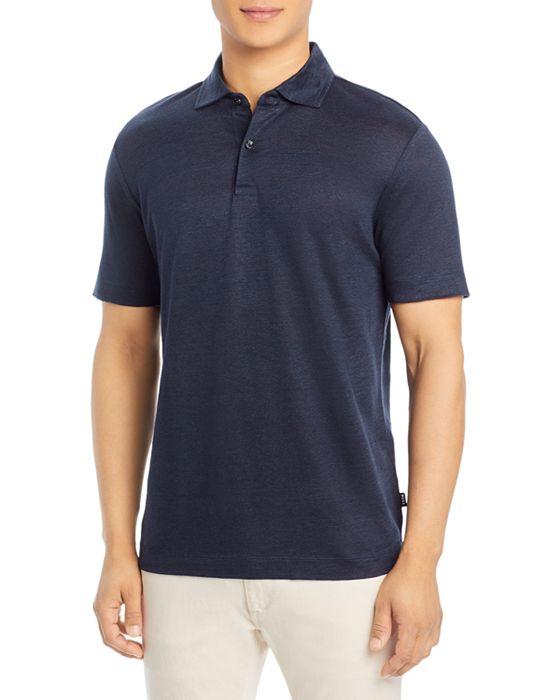 Linen Solid Regular Fit Polo Shirt 