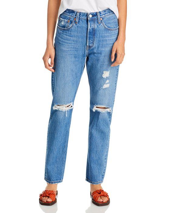 501 Original High Rise Straight Jeans in Athens Crown