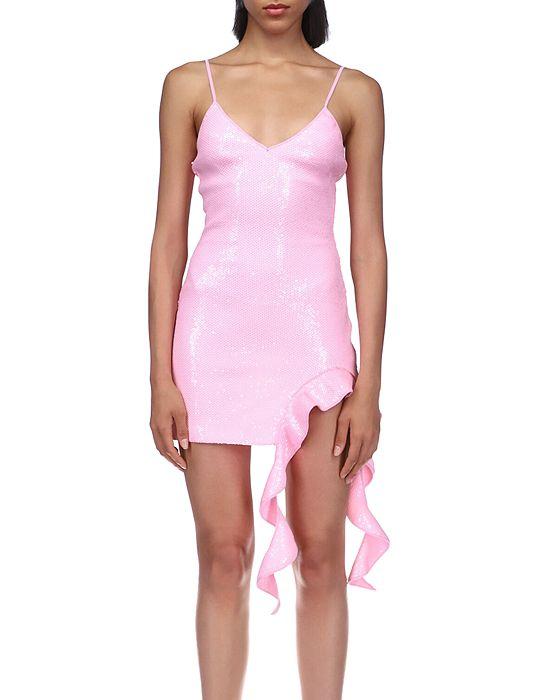 Sequin Ruffle Slip Mini Dress