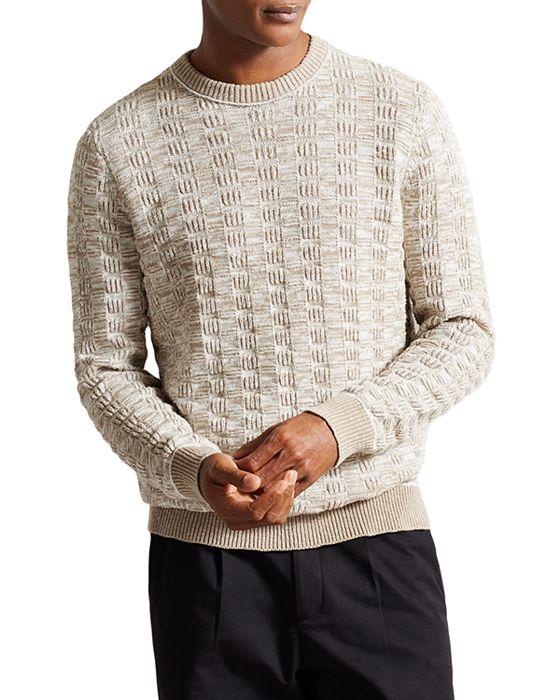 Kriskro Regular Fit Textured Crewneck Sweater
