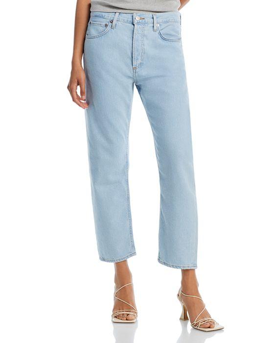 Parker Straight Leg Mid Rise Cropped Jeans in Pivot