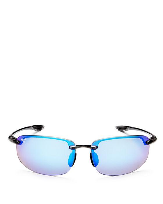  Ho'Okipa Polarized Mirrored Wrap Sunglasses, 64mm