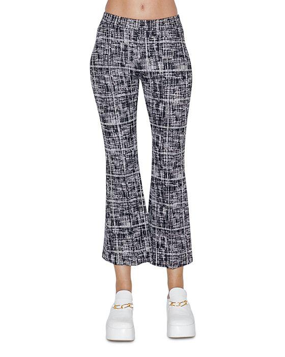 Pull On Cropped Flare Leg Pants