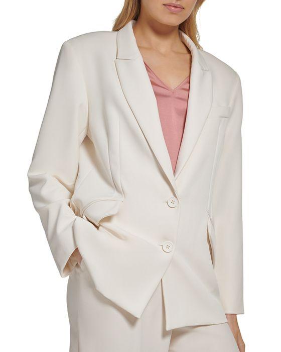 Notched Collar Two Button Blazer