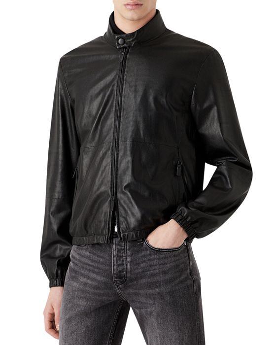 Leather Perforated Jacket 