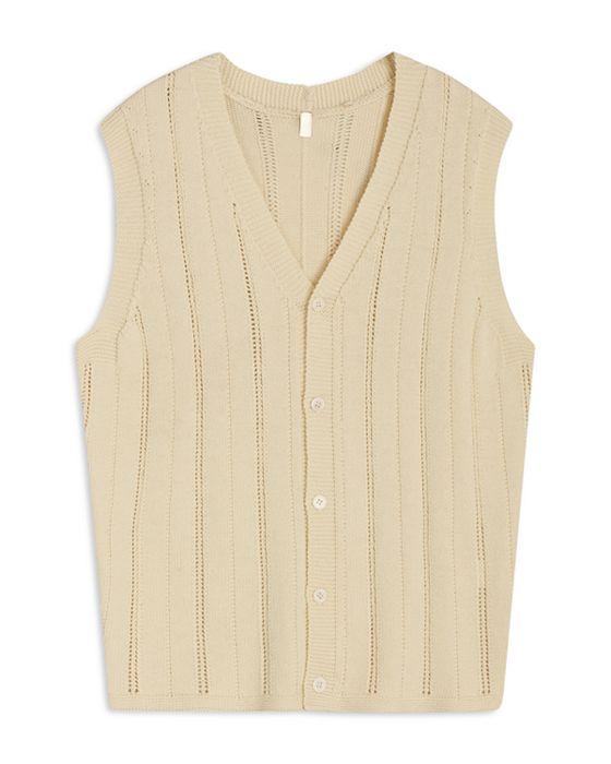 Alex Wool Cable Knit Sweater Vest