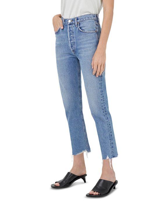 Riley Cotton Cropped High Rise Jeans  