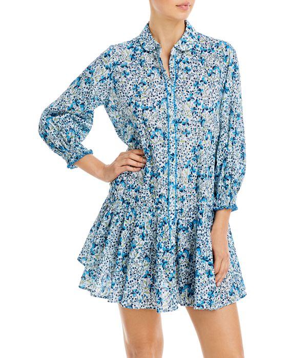 Tesorino Floral Print Shirt Dress