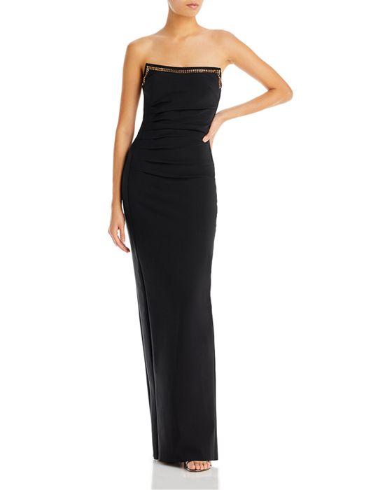 Everly Studded Strapless Gown