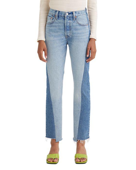 501 Spliced High Rise Straight Jeans in Waste Not Want Not
